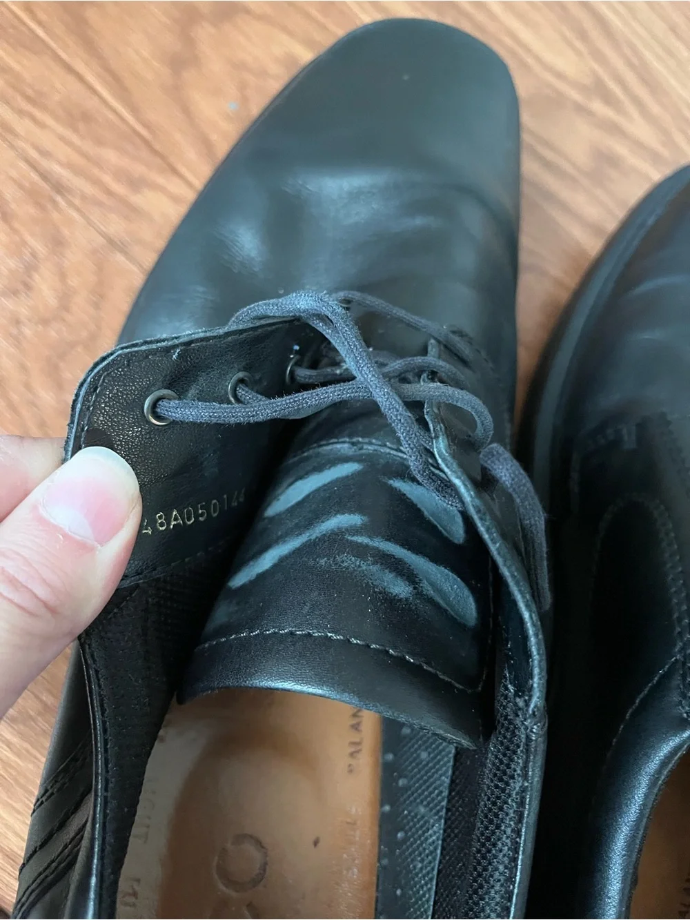 Ecco Black Leather Derby Dress Shoes